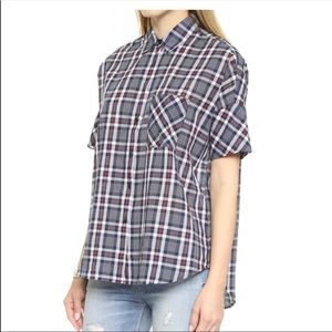 Madewell Courier Plaid Button Down, size medium